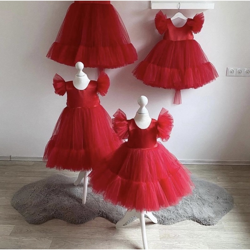 Đầm công chúa Natalia đỏ rực rỡ - Đầm thiết kế Tiệm May Nắng