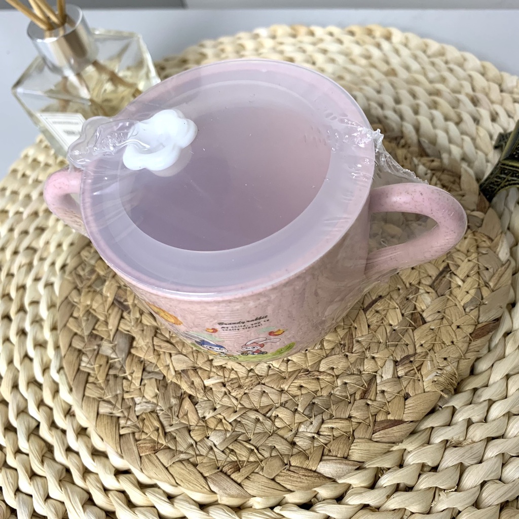 Bình uống nước cho bé, Cốc uống nước lúa mạch kèm ống hút 27ml