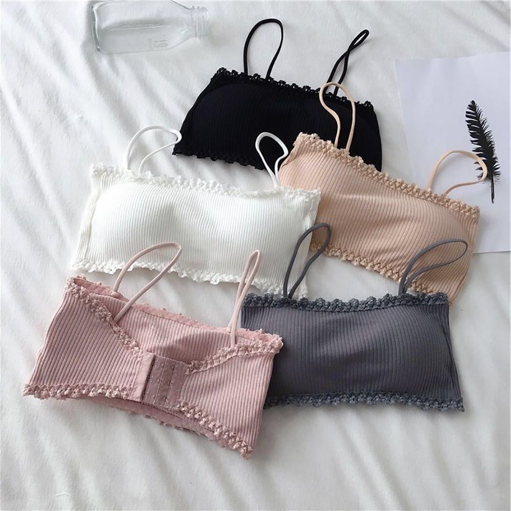 ANEMONE Áo ngực thể thao hai dây không gọng không đường may thời trang Hàn Quốc cho nữ