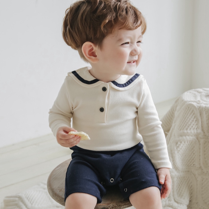 Áo liền quần tay dài mùa thu chất liệu cotton hợp thời trang cho bé