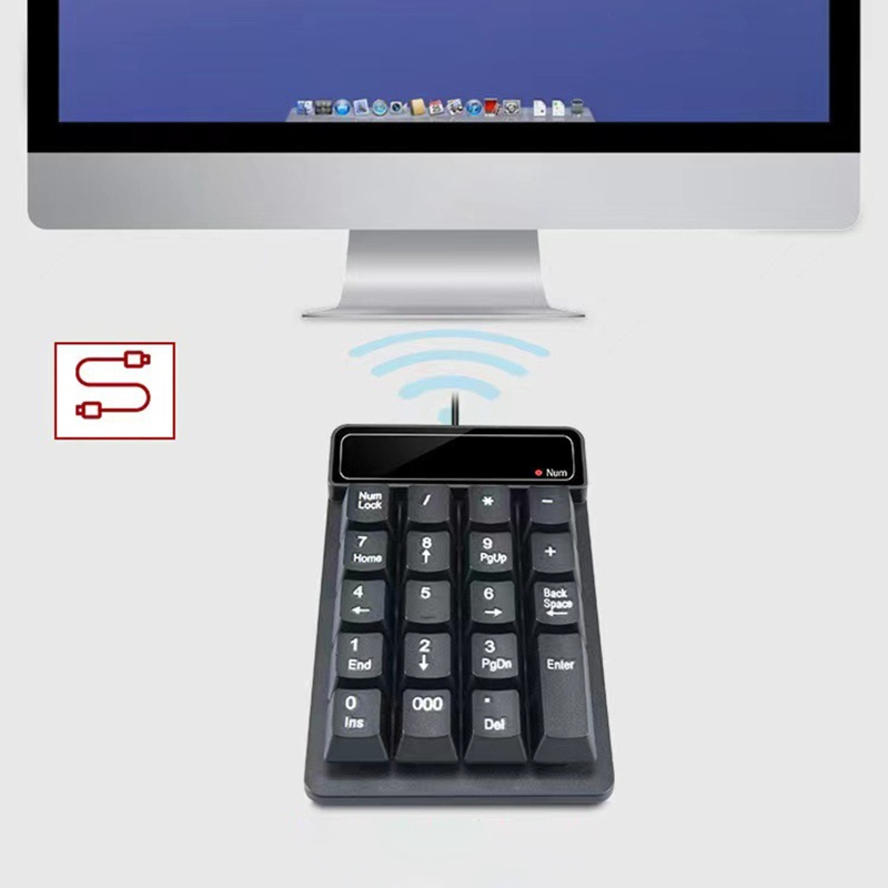 Bàn Phím Số 19 Phím Mini Có Dây Usb Thông Dụng Cho Máy Tính Laptop