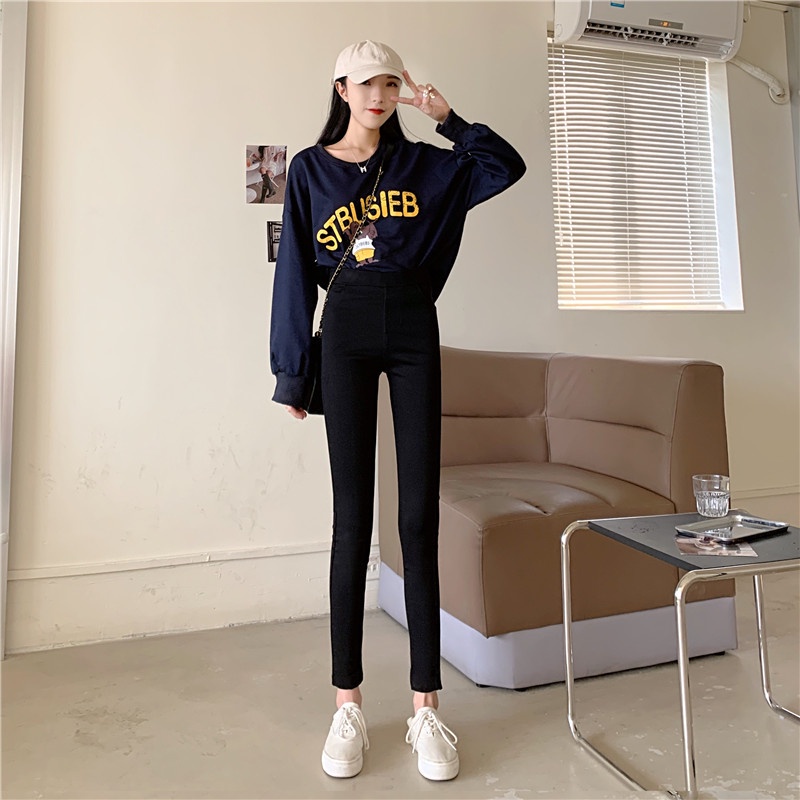 SUXI Quần dài lưng cao thiết kế mới thời trang mùa thu dành cho nữ