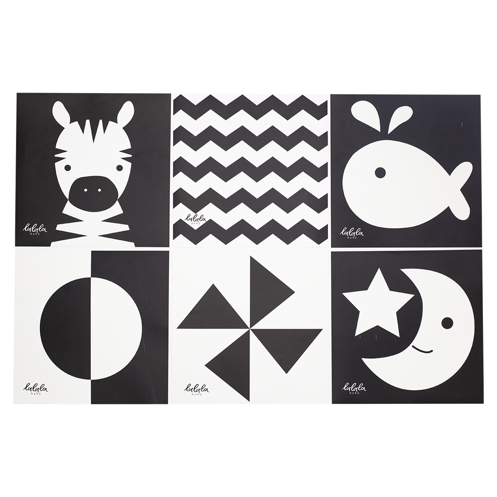 Thẻ Decal Dán Tường Kích Thích Thị Giác Cho Trẻ Sơ Sinh Phương Pháp Montessori - chính hãng Lalala Baby