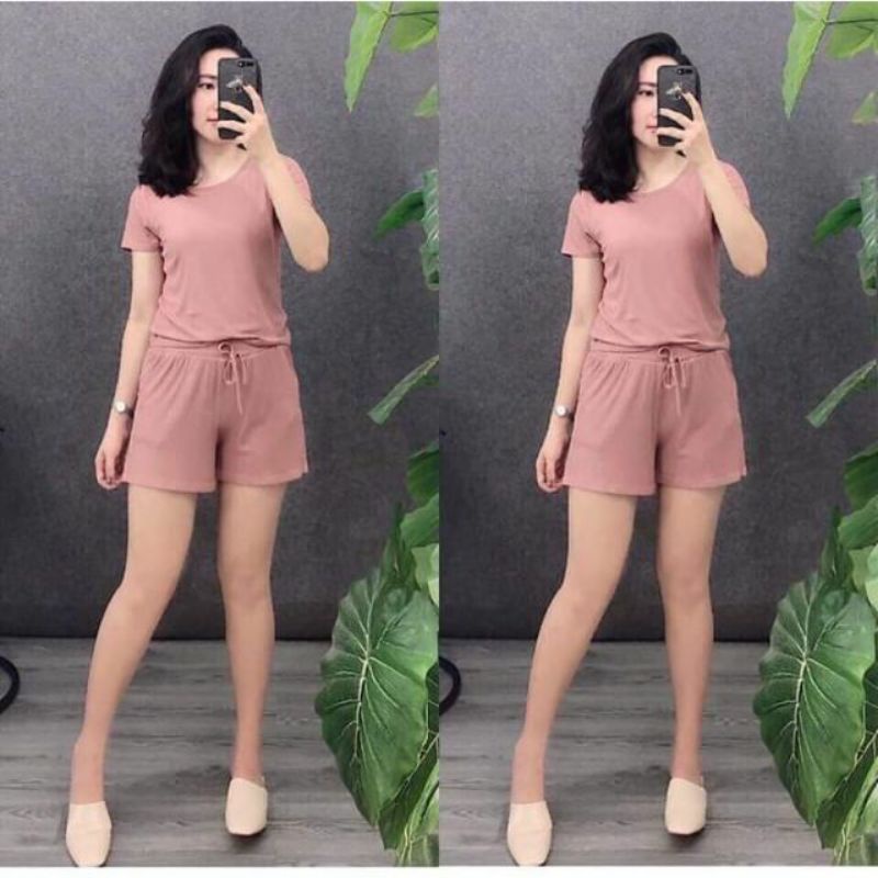 Bộ Đồ Nữ, Bộ Đồ Ngủ Tăm cộc tay mặc nhà chất đẹp | BigBuy360 - bigbuy360.vn