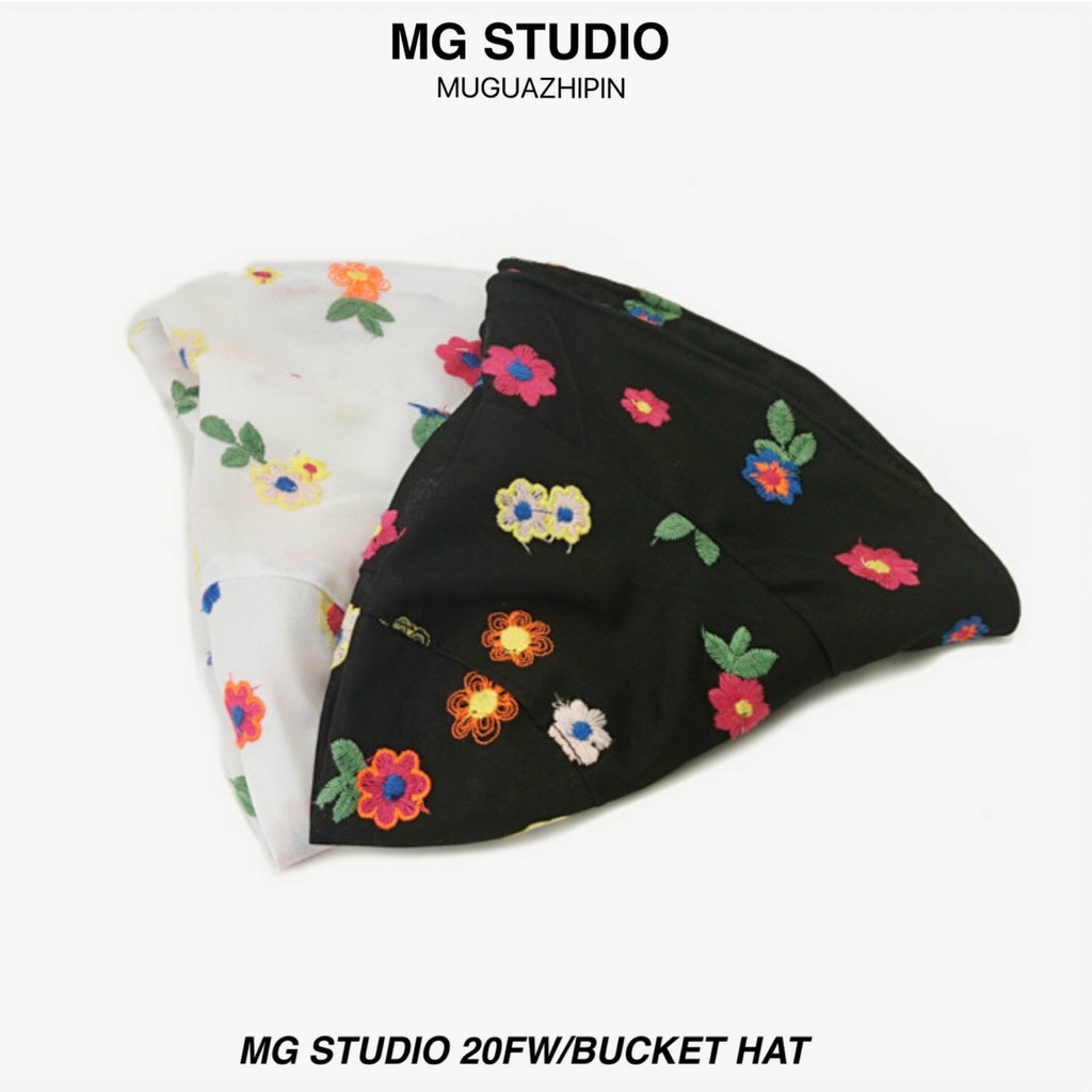 Mũ Xô MG STUDIO Vải Lưới Họa Tiết Hoa Cá Tính