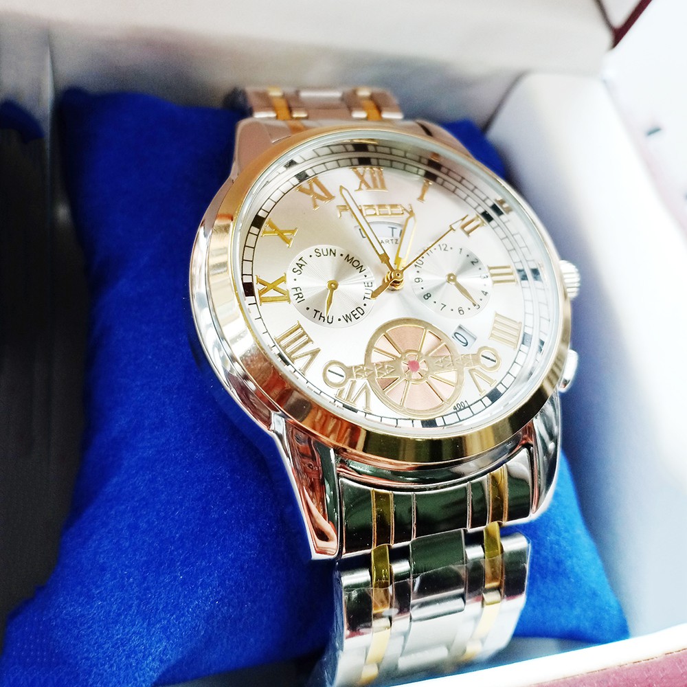 [ẢNH THẬT] Đồng Hồ Nam FNGEEN FN4001 chính hãng, Đồng hồ Doanh Nhân Chạy 2 Lịch Cao Cấp | BigBuy360 - bigbuy360.vn