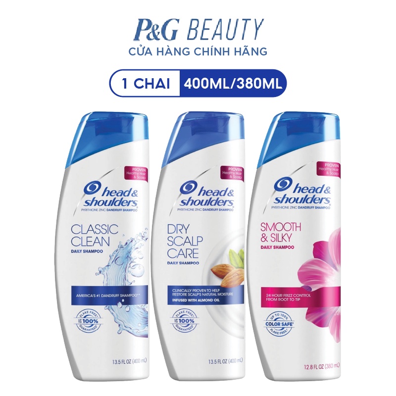 Dầu Gội Head&amp;Shoulders Mỹ nhiều mùi hương 380/400ml