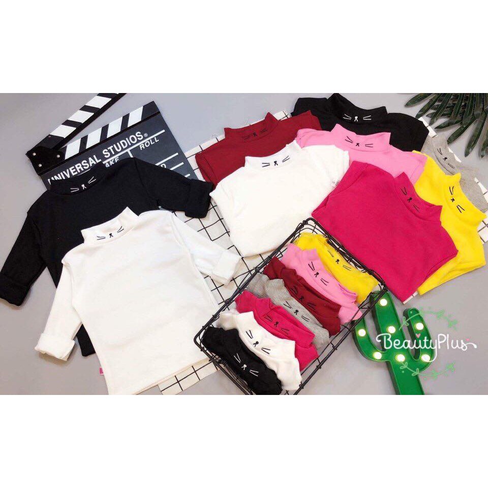 ÁO COTTON LEN MÈO CỔ 3 PHÂN