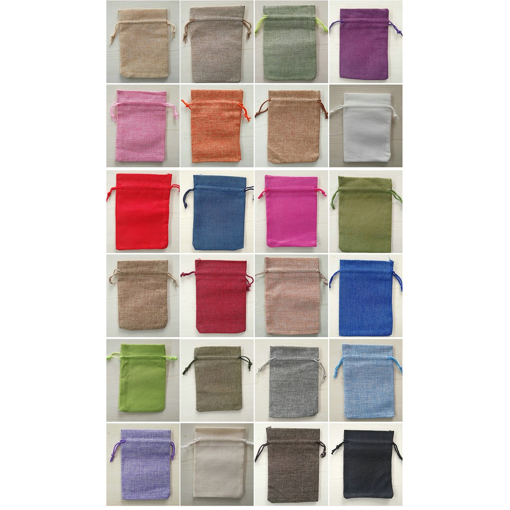 10x14 cm - túi nhỏ túi vải bố linen vỏ túi thơm nhiều màu sắc