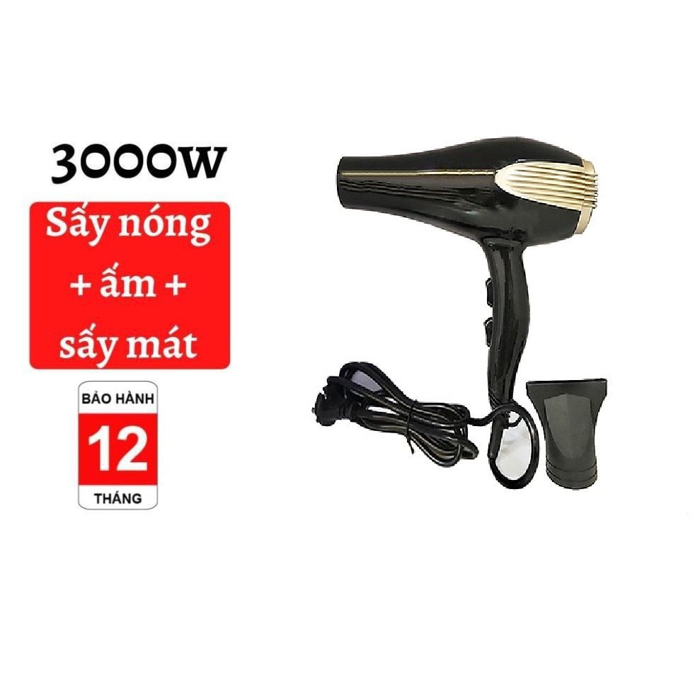 MÁY SẤY TÓC PL- 6615 CÔNG SUẤT 3000W CỰC ĐẠI SẤY 2 CHIỀU [CÓ KÈM ĐẦU TẢN NHIỆT] (HOT)