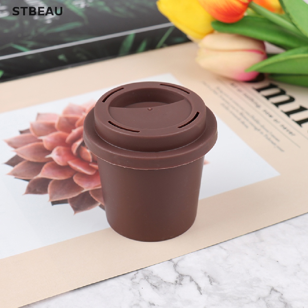 [Hàng mới về] Hộp đựng bông mút trang điểm hình dạng cốc cà phê đứng tiện lợi