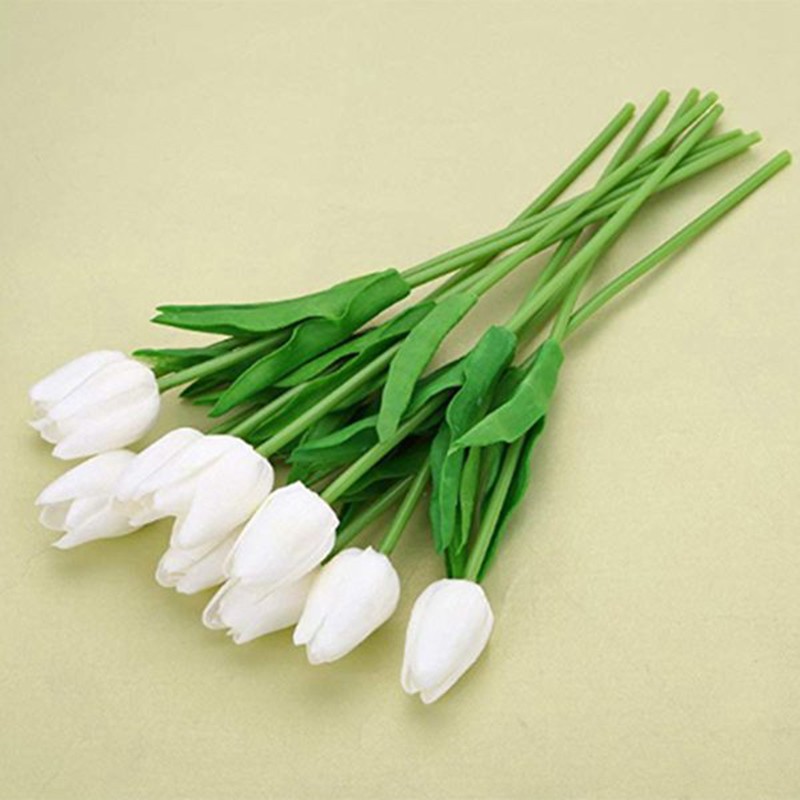 10 Cành Hoa Tulip Nhân Tạo 35cm Trang Trí Nhà Cửa