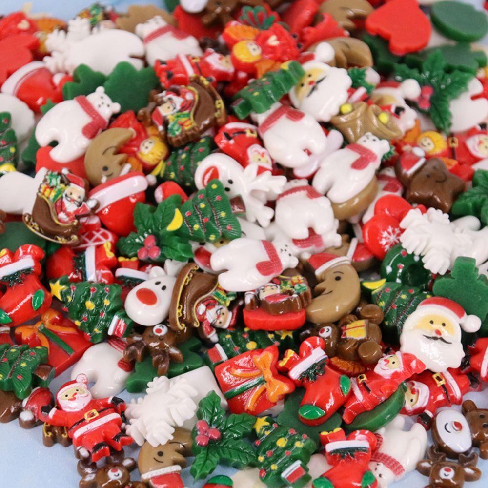 Set 20 Phụ Kiện Trang Trí Móng Tay / Điện Thoại Hình Người Tuyết 3D DIY