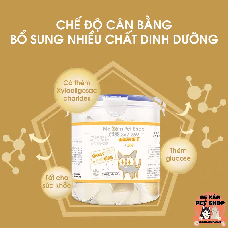 Pudding Thạch Sữa Dê, Thạch Sữa Dê, Thức Ăn Dinh Dưỡng, Bổ Sung Canxi Cho Chó, Mèo, Hamster, Sóc