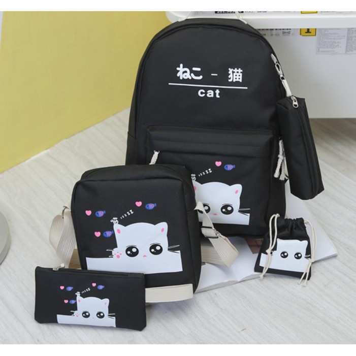 ⚡MẪU MỚI HOTTREND CAO CẤP⚡ BỘ BALO CAT,BALO XINH,BALO TEEN,BALO CUTE,BALO HOT,BALO GIÁ RẺ,BALO NỮ,BALO ĐI HỌC