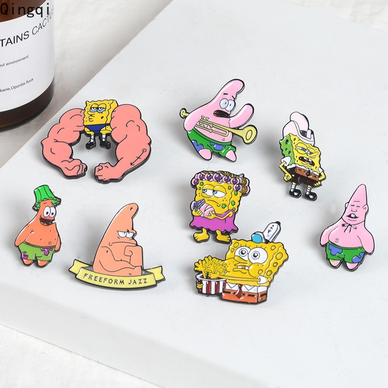 Ghim cài áo Miss Zoe tráng men kiểu hoạt hình Spongebob Squarepants Patrick Starbrooch vui nhộn cho trẻ em/ người yêu