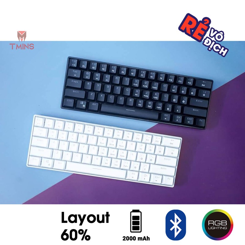 Bàn phím cơ không dây E-Dra EK361W Bluetooth (Hàng chính hãng) | BigBuy360 - bigbuy360.vn