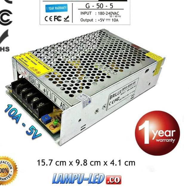 Nguồn Cấp Điện 5v 10a 1 Năm Brilux Dg6