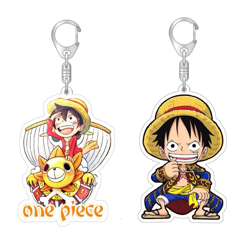 Móc Khóa Nhựa Acrylic Hình Nhân Vật One Piece Zoro Nami