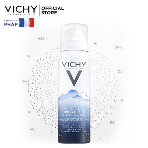 Nước xịt khoáng dưỡng da Vichy Mineralizing Thermal Water 50ml ZKM