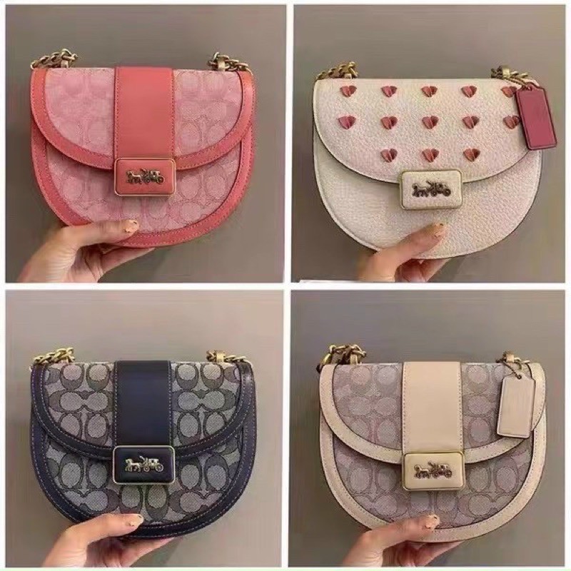 ✨ TÚI COACH BÁN NGUYỆT ALIE JACQUARD C3921