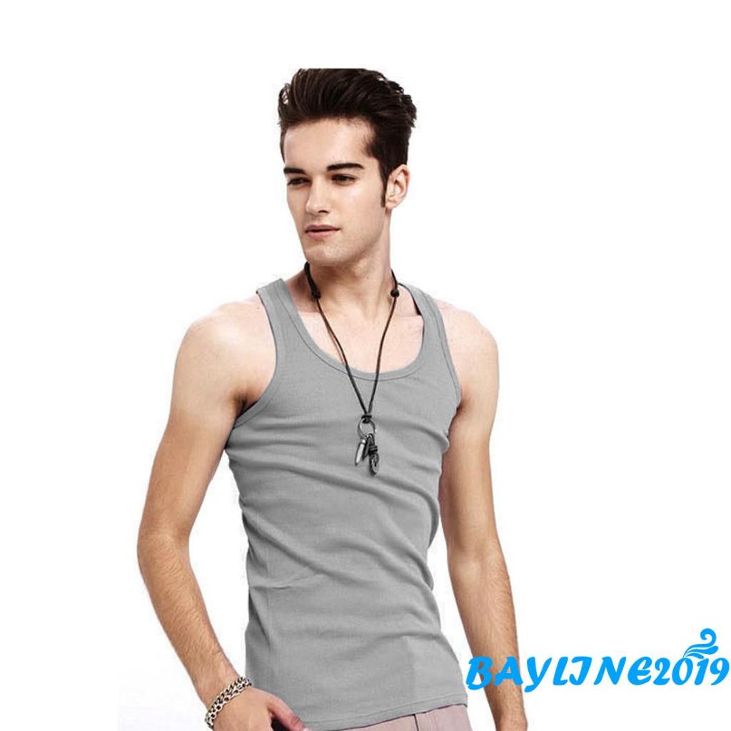 Áo ba lỗ thể thao màu sắc đơn giản cho nam