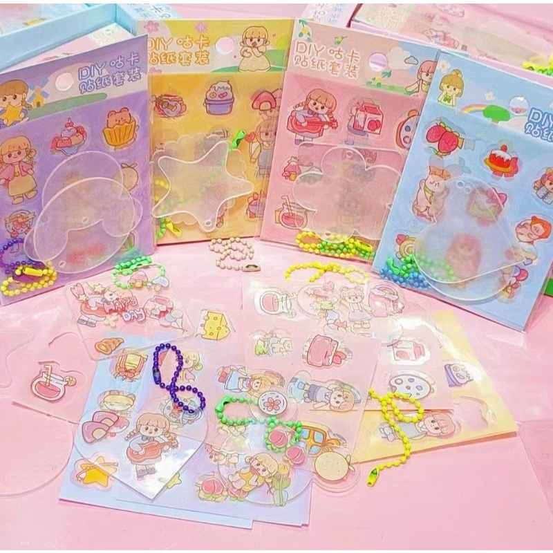 BỘ TỰ LÀM MÓC KHÓA DIY TRONG SUỐT ACRYLIC DIY SIÊU DỄ THƯƠNG (có clip)
