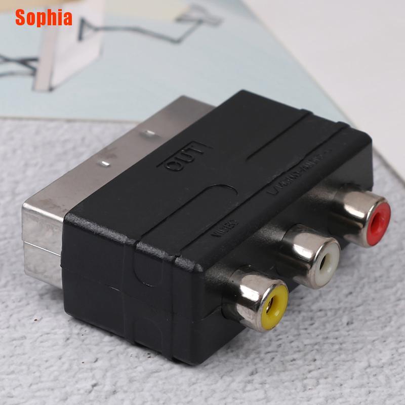 Bộ Chuyển Đổi Âm Thanh Từ Rgb Scart Sang 3 Rca S-Video Sdapter Composite Rca Svhs Av Tv Chuyên Dụng