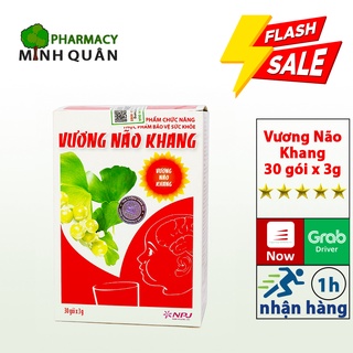 Vương Não Khang⚡TÍCH ĐIỂM TẶNG QUÀ⚡ Hộp 30 gói - Cốm trí não, giúp bé tập trung, giảm tăng động