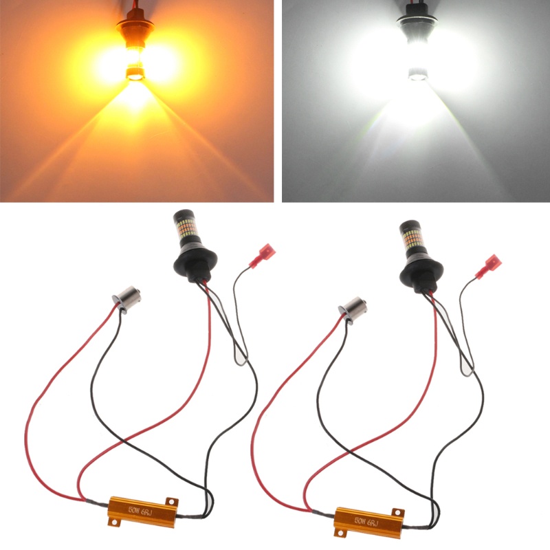 Set 2 Đèn Phanh Xe DC12V BAU15S 3014 96LED 50W