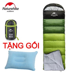[🎁TẶNG GỐI] Túi Ngủ Đa Năng Naturehike U150 | Mũ Trùm Đầu, Khóa Zip Thông Minh | Hở Chân, Ghép Đôi