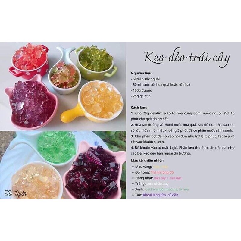 Bột gelatin hữu cơ Đức dùng làm chip chip, kẹo dẻo, pudding, đồ ăn dặm cho bé SAMIKIDS