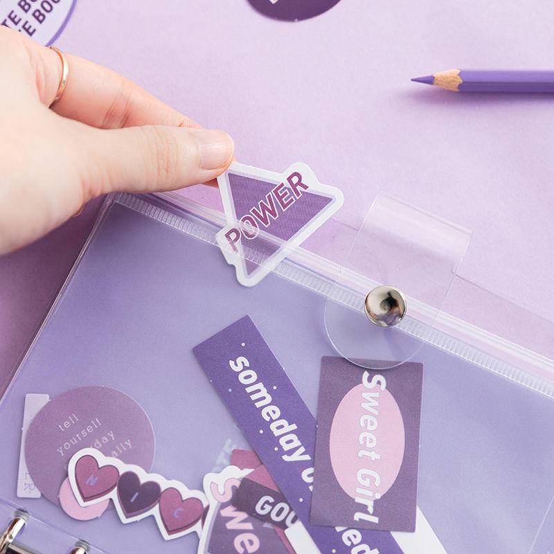 ⭐ iLado ⭐  vỏ trong suốt binder A6 sổ tay tài khoản tay sáng tạo dễ thương vở kẻ ngang sổ ghi chép notebook sổ ghi chép sổ tay ghi chép vở lò xo kẻ ngang sổ lò xo kẻ ngang marker học văn phòng phẩm sổ ghi chú sticker