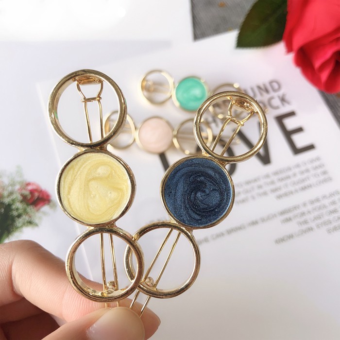 Korean version star and round hairpin B841