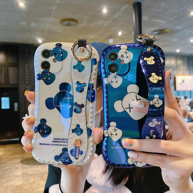 Ốp Điện Thoại Vòng Đỡ Hình Kaws Chấm Bi Blu-Ray Cho Iphone 7plus 12promax 11 11pro Max X Xs Max Xr 8 7 Se2020 12pro