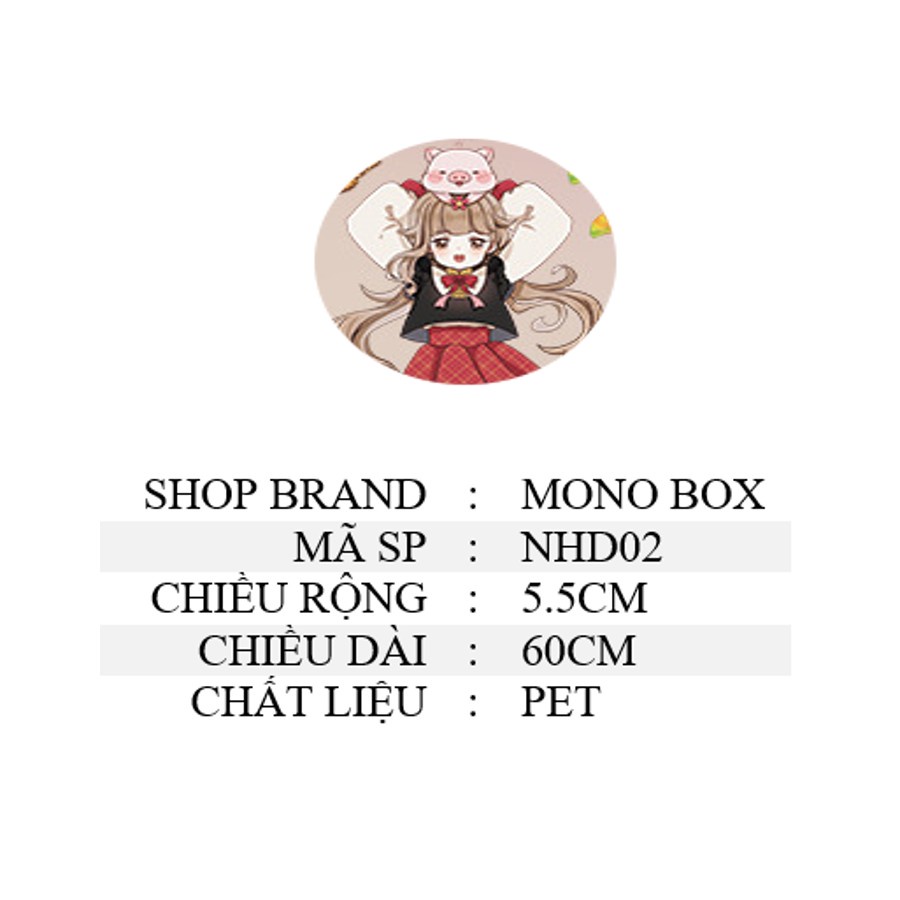 Washi tape hiện đại nhân vật trang trí sổ chiết đẹp MONO BOX NHD02