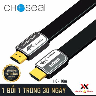 Dây cáp dẹt 5m hdmi choseal 2.0/4k cao cấp tốc độ cao, tivi,máy tính,mạ vàng,chuẩn full hd