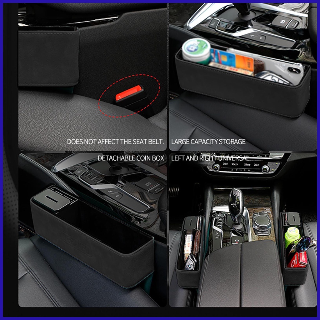Túi Da PU Đựng Đồ Gắn Khe Hở Ghế Ngồi Xe Hơi Thông Dụng