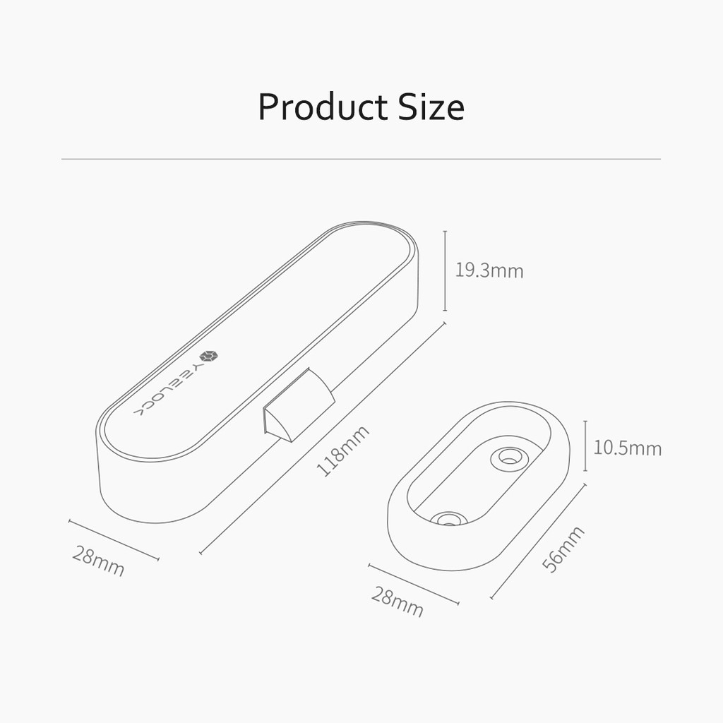 Khóa tủ thông minh XIAOMI YOUPIN không cần chìa kết nối ứng dụng Bluetooth chống trộm an toàn cho bé