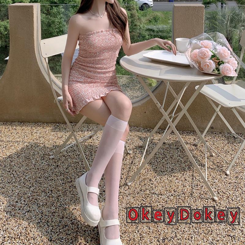 OKDK-Women´s Slim Fit Dress Floral Print Sleeveless Off Shoulder Design Summer Beach Sweet Dress