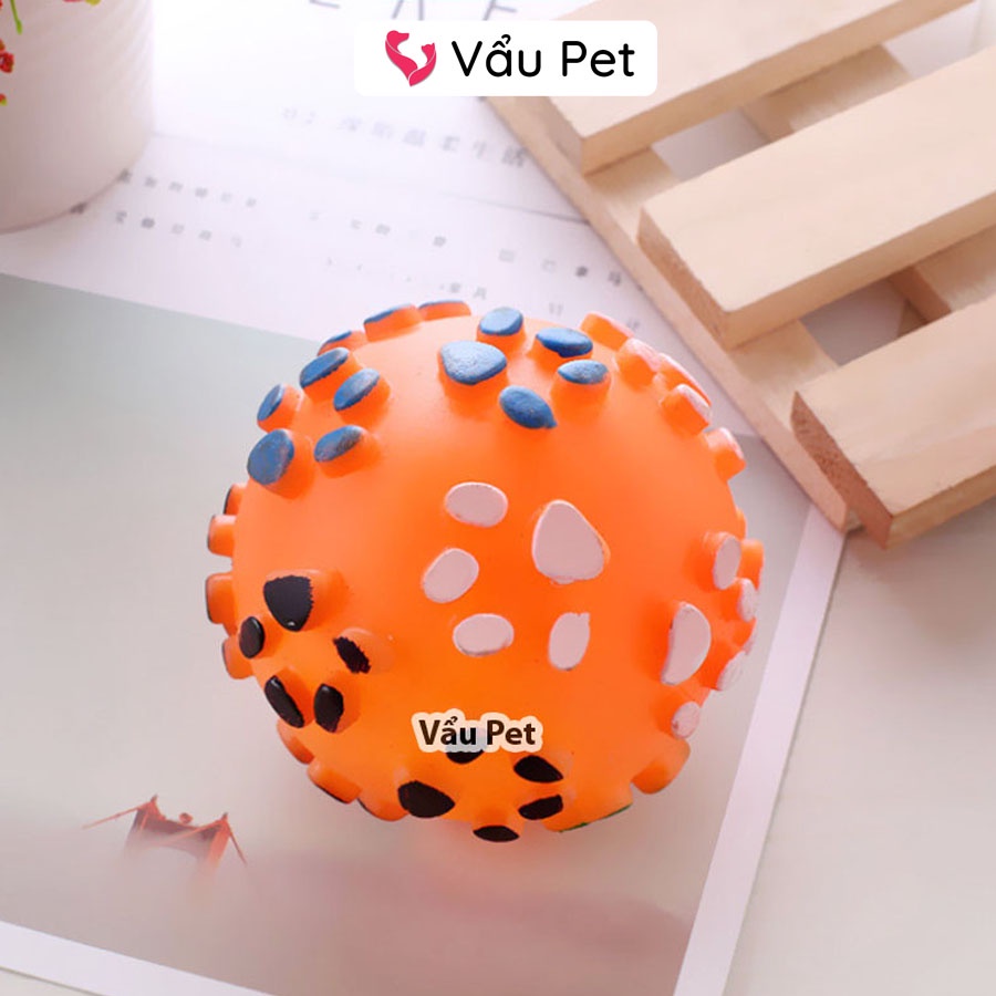 Bóng cao su dấu chân - Đồ chơi cho chó mèo thú cưng Vẩu Pet Shop