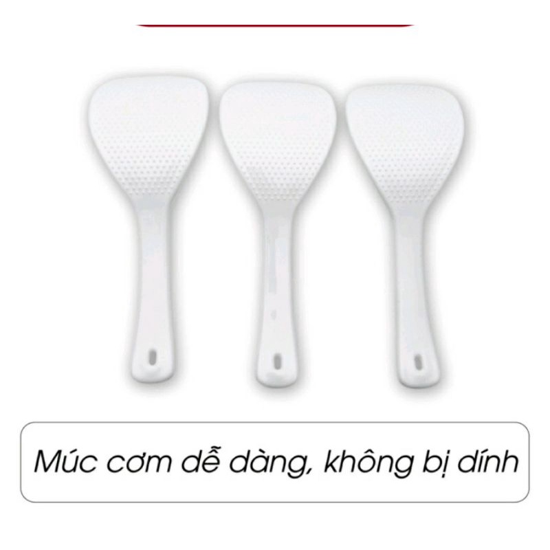 #Rẻ như cho# Môi xới cơm nhựa sần chống dính - thìa xới cơm, môi cơm trắng nhựa Song Long, Việt Nhật - an toàn sức khỏe