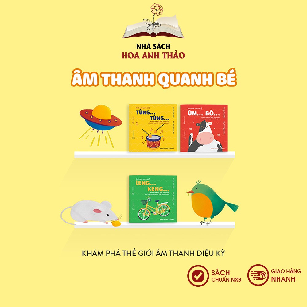 Sách Ehon Nhật Bản - Âm thanh quanh bé cho trẻ từ 0-6 tuổi (Combo 3 cuốn)