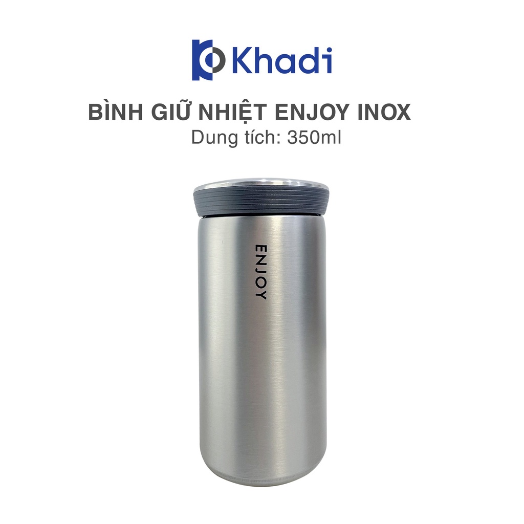 Bình Giữ Nhiệt Enjoy 350ml, Ly Giữ Nhiệt Chất Liệu Inox 304 An Toàn, Bình Đựng Nước Có Lọc Trà Khadi.gift