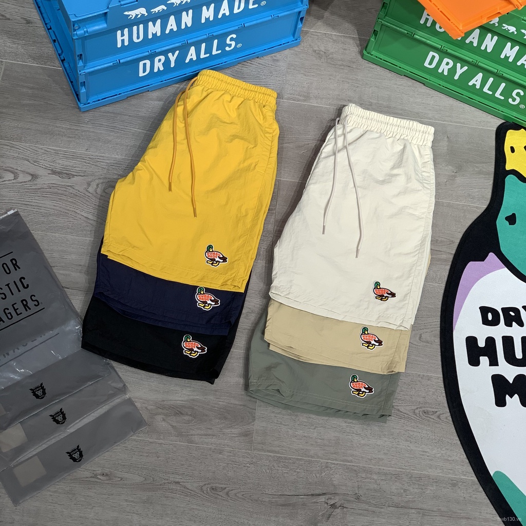 Nigo Human MadeMen and Women Couple Japanese Style Big Duck Beach Loose Leisure Sports Shorts Cropped Pants