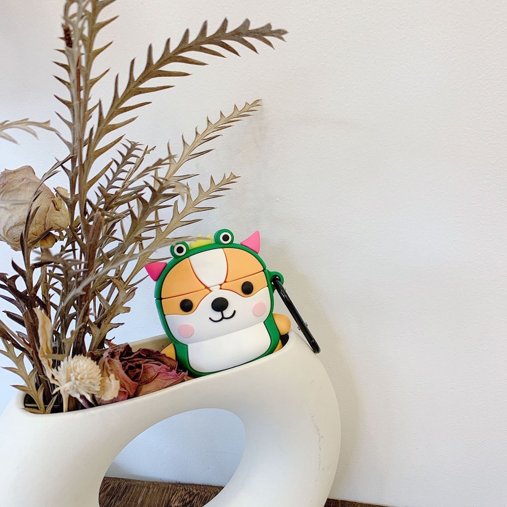 Vỏ bao đựng tại nghe airpod chó shiba - Case 1/2 chó shiba chống va đập