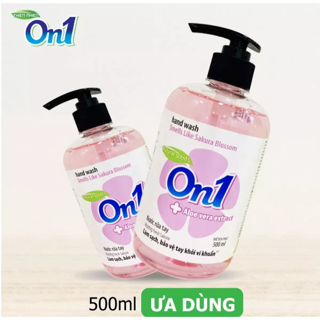 Xà Phòng rửa tay sạch khuẩn On1 500ml hương Fresh Sakura