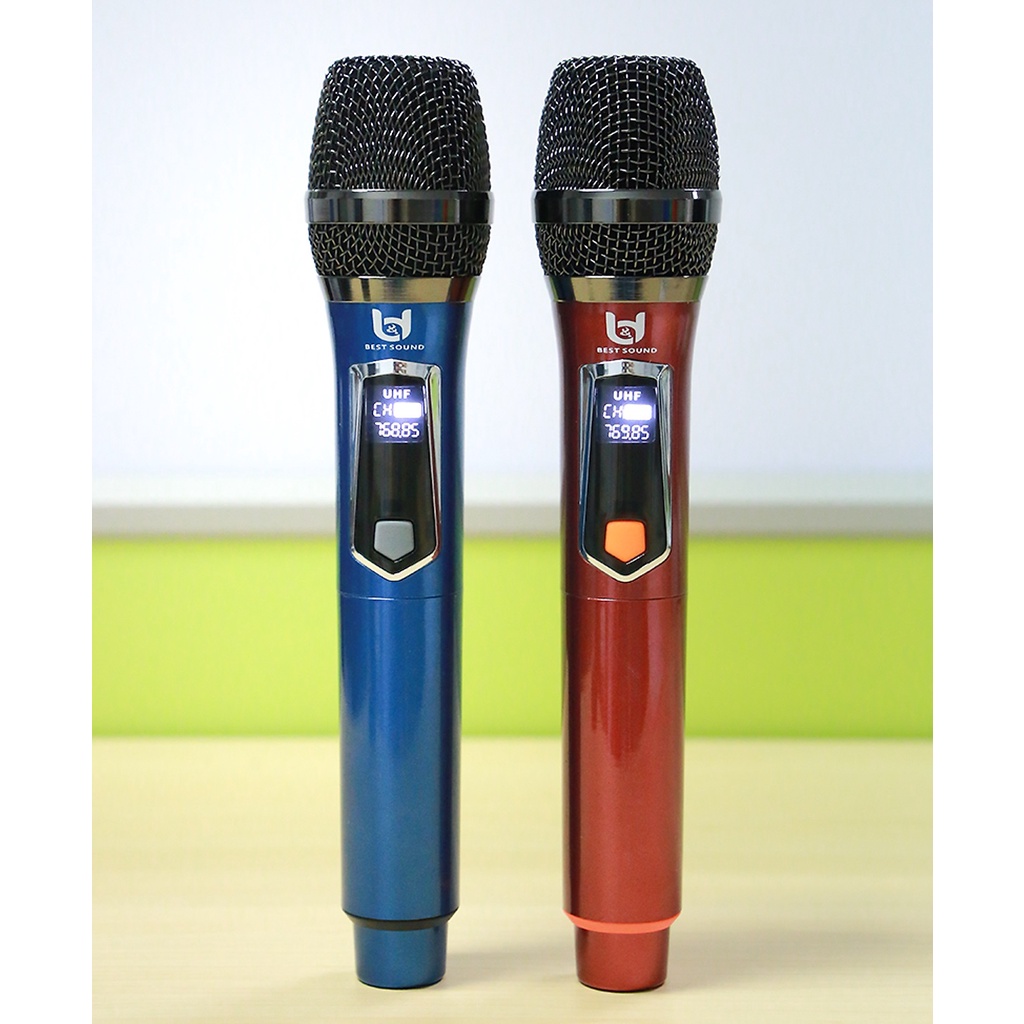 Bộ 2 Micro Karaoke Không Dây Cực Hay W108 - Kết Nối Xa - Hút Âm Cực Tốt - Hát Cực Nhẹ - Tần Số VHF - Hàng Chính Hãng