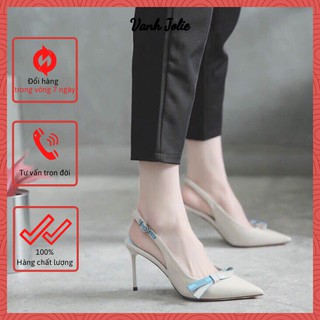 Giày cao gót 🍀 CÓ SIZE NHỎ 🍀 Sandal cao gót mũi nhọn quai da, mẫu cao gót được yêu thích nhất năm 2021