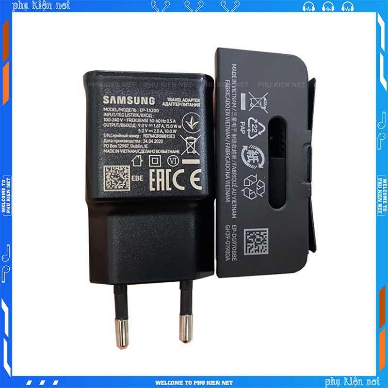 Bộ Sạc Nhanh 2A dành cho samsung S8, S9, S10, S20 SamSung Zin Chính Hãng
